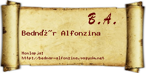 Bednár Alfonzina névjegykártya